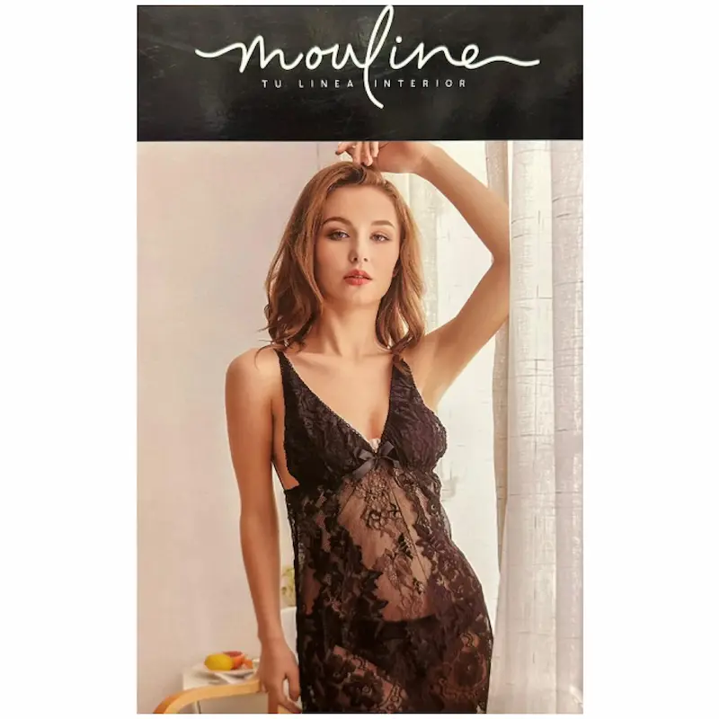 000 4 – Babydoll de encaje semitransparente