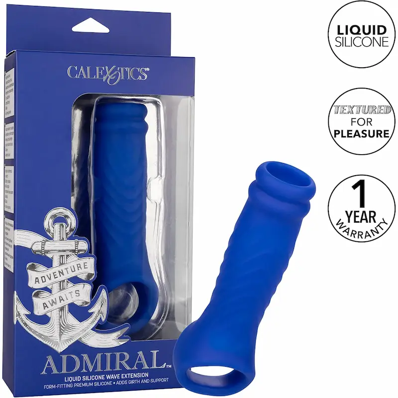 Admiral Liquid Silicone Wave Extension – Funda de silicona líquida con textura acanalada