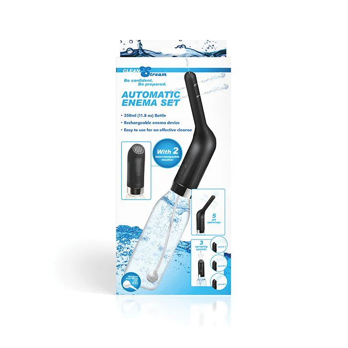 Automatic Enema Set – Sistema portátil de limpieza íntima con 2 boquillas intercambiables