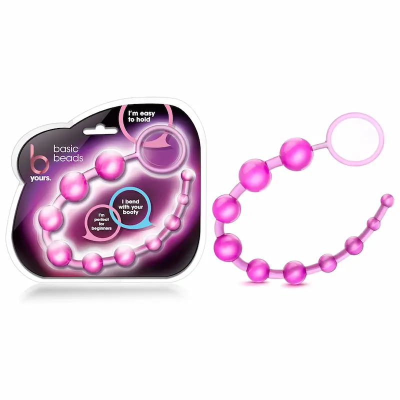 B Yours Basic Beads Pink – Bolas anales flexibles con cuentas progresivas