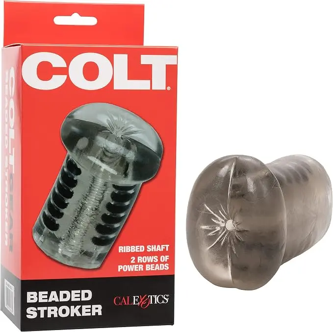 Colt Beaded Stroker – Masturbador anal texturizado con 2 filas de perlas