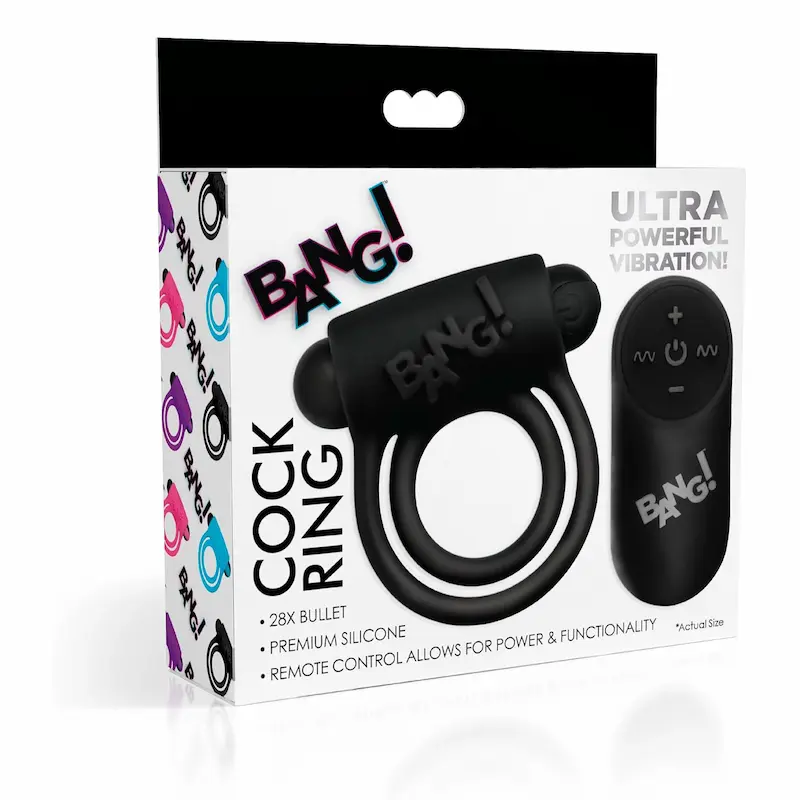 Cook Ring – Anillo vibrador de doble aro con 4 velocidades y 7 patrones