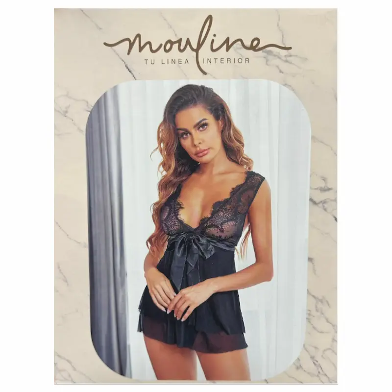 DP1166 – Babydoll liso con encaje