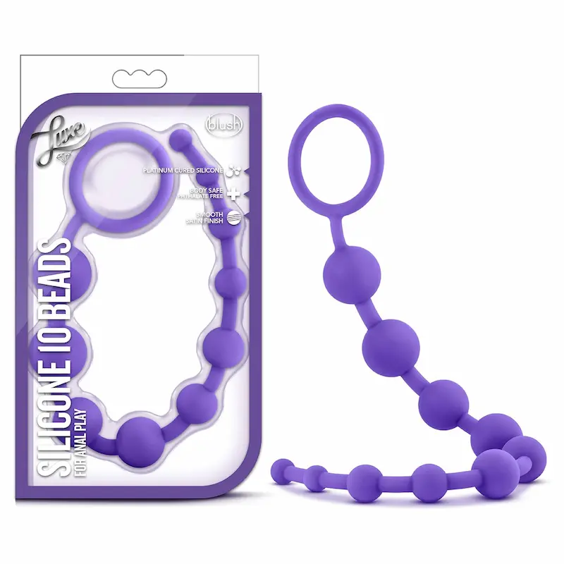 Luxe Silicone 10 Beads – Bolas anales de silicona con 10 perlas graduadas