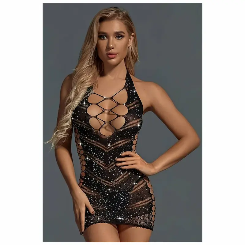 MZ81700 – Vestido de lencería de malla
