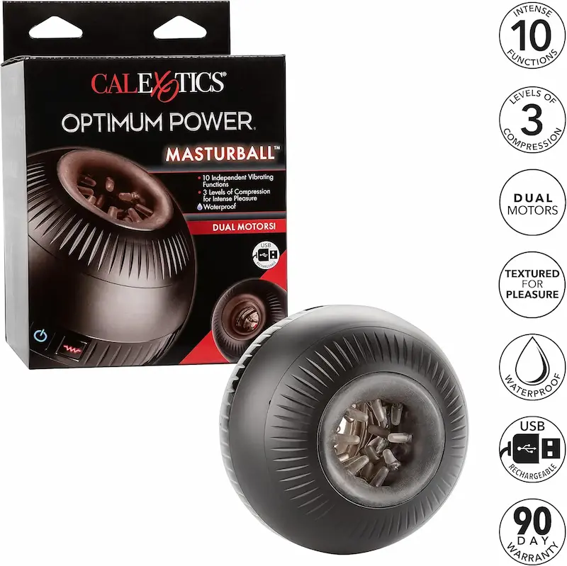 Optimum Power Masturball – Masturbador automático de doble motor con 10 funciones