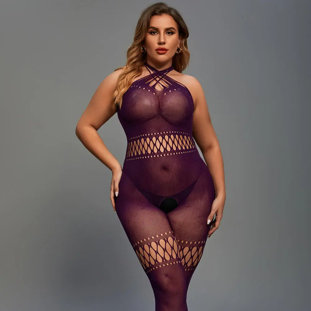 PLUS SIZE MZ86026 – Body de malla plus size