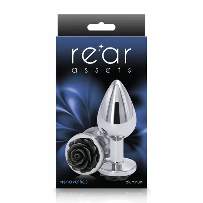 Rear Assets – Plug anal metálico con rosa decorativa
