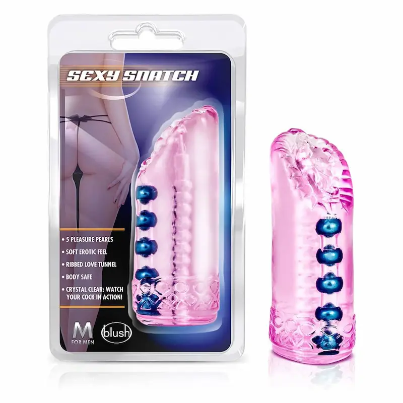 Sexy Snatch – Masturbador texturizado con 5 cuentas internas