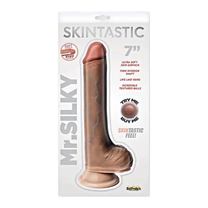 Skintastic Mr. Silky – Dildo realista ultrasuave de 7 pulgadas