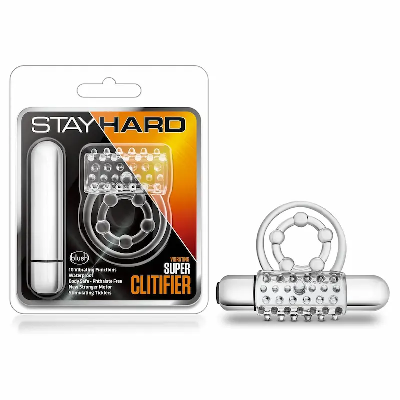 StayHard Vibrating Super Clitifier – Anillo vibrador para pareja con estimulador de clítoris
