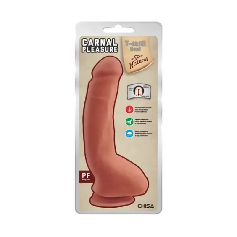 T-Skin Real Carnal Pleasure – Dildo realista de 23.5 cm