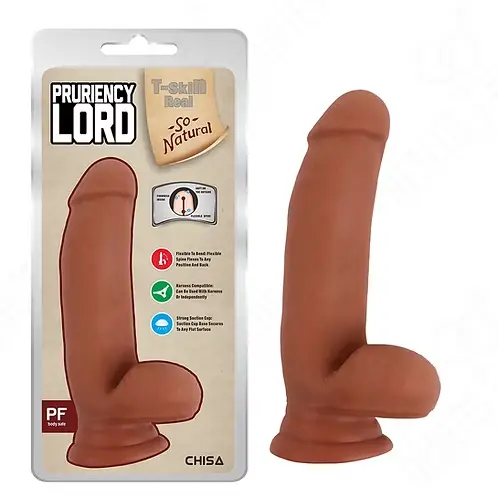 T-Skin Real Pruriency Lord – Dildo realista de 17.5 cm