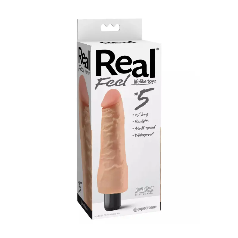 Vibrador realista Real Feel #5 de 17 cm con intensidad regulable