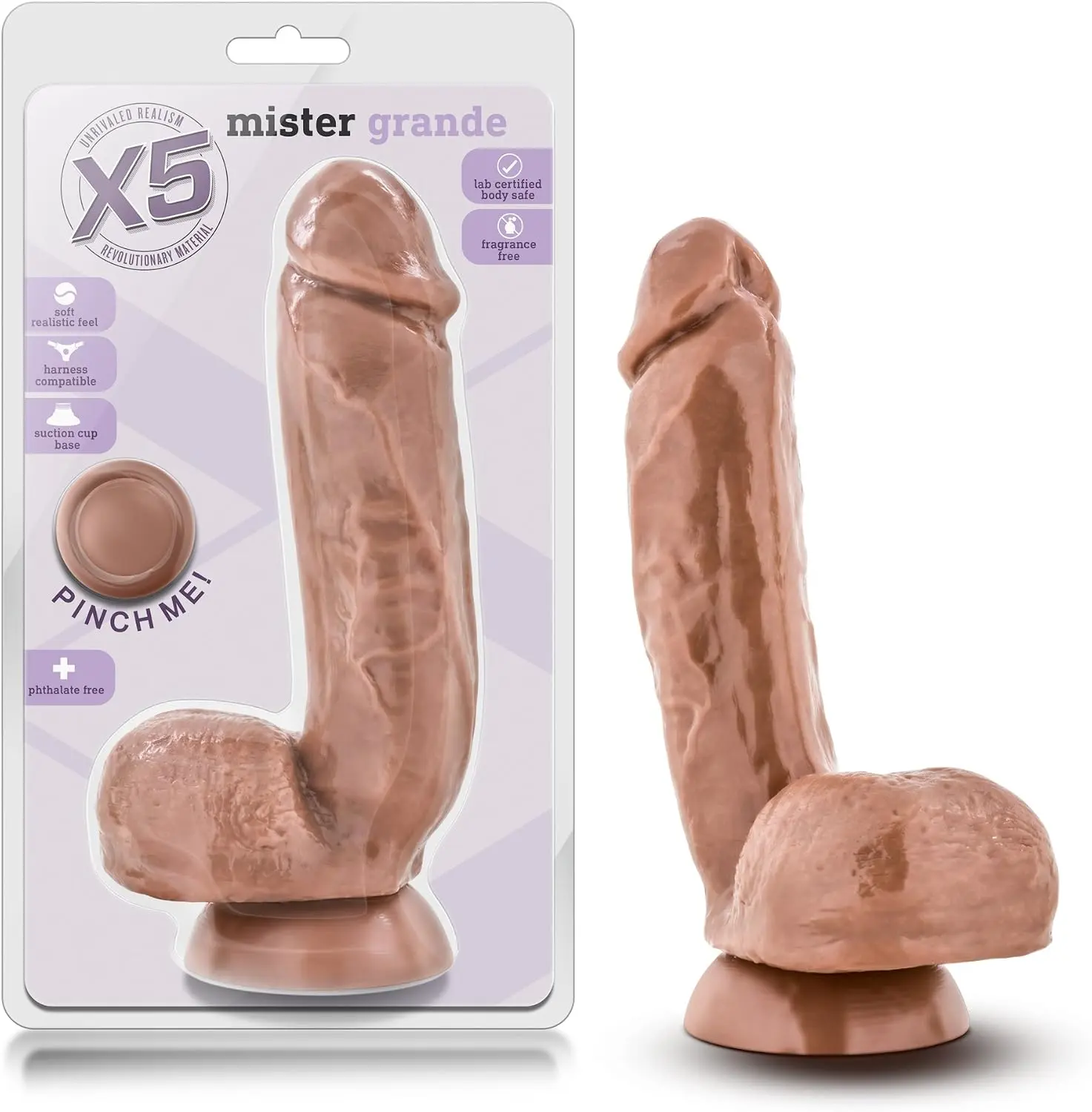 X5 Mister Grande – Dildo realista de 22 cm con ventosa
